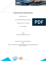 Informe de Planificacion Del Soporte Tecnico