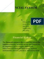 Financial System: by Debraj (308) Avtar (304) Ajay (301) Pavani (306) Teja