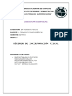 Régimen de Incorporación Fiscal: Facultad de Contaduria Y Administracion "C.P. Luis Fernando Guerrero Ramos"