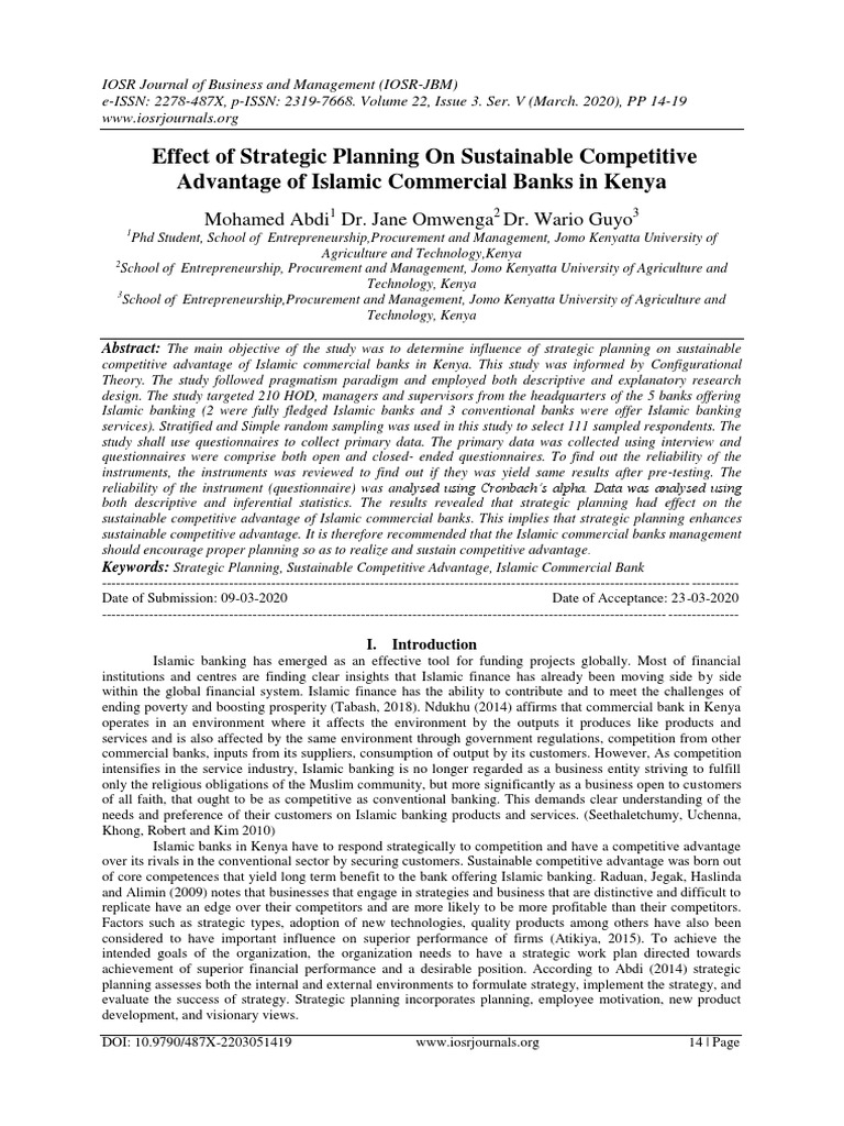 Effect of Strategic Planning On Sustaina PDF | PDF | Strategic ...
