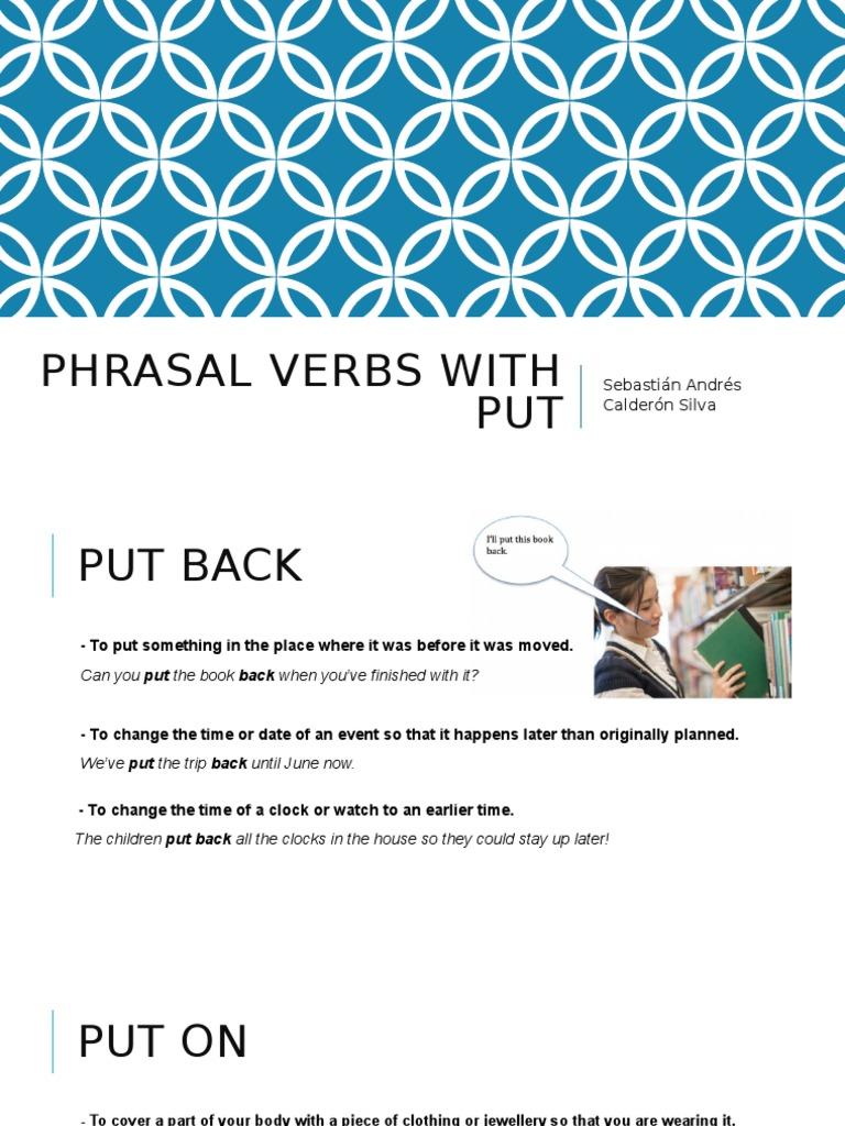 Phrasal Verbs With PUT: Sebastián Andrés Calderón Silva | PDF