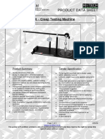 P.A.Hilton LTD Product Data Sheet: HSM34 - Creep Testing Machine