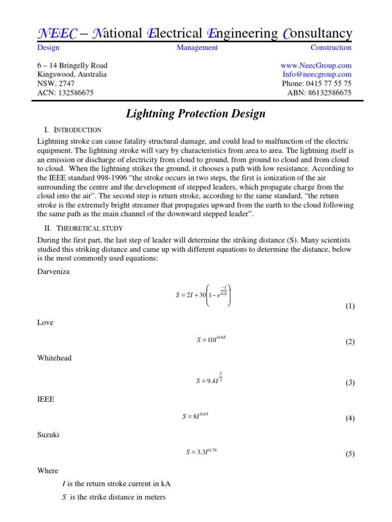 Rolling Sphere Method for Lightning Protection | PDF | Lightning | Sphere