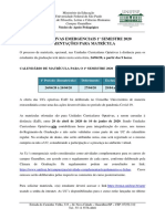 Orientações Matrícula UCs Optativas Emergenciais PDF