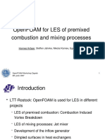 Openfoam For Les of Premixed Combustion and Mixing Processes
