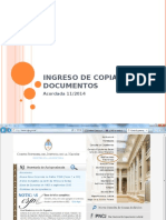 Ingreso de Copias de Documentos: Acordada 11/2014