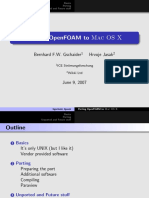 Porting Openfoam To Mac Os X: Bernhard F.W. Gschaider Hrvoje Jasak