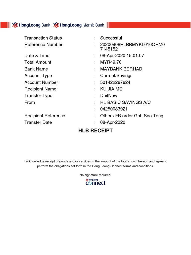 HLB Receipt | PDF