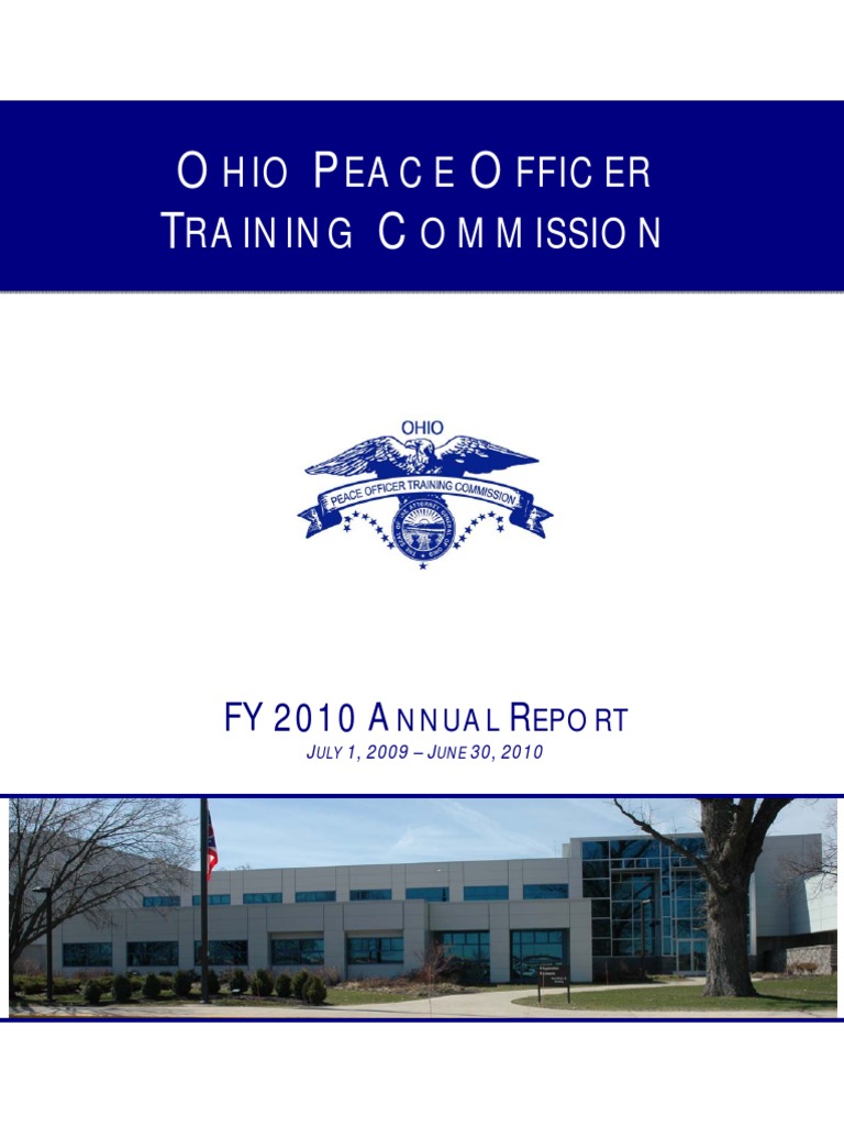 OPOTA Annual Report FY 2010 | PDF | Law Enforcement Officer | Sheriffs ...