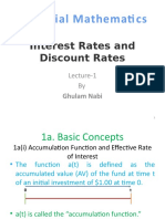 Interest Rates and Dsicount Rate