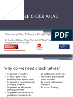 The Humble Check Valve: Selection of Check Valves For Pumped Systems