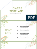 Flowers Template: Click Here To Add Content of The Text and Briefly Explain