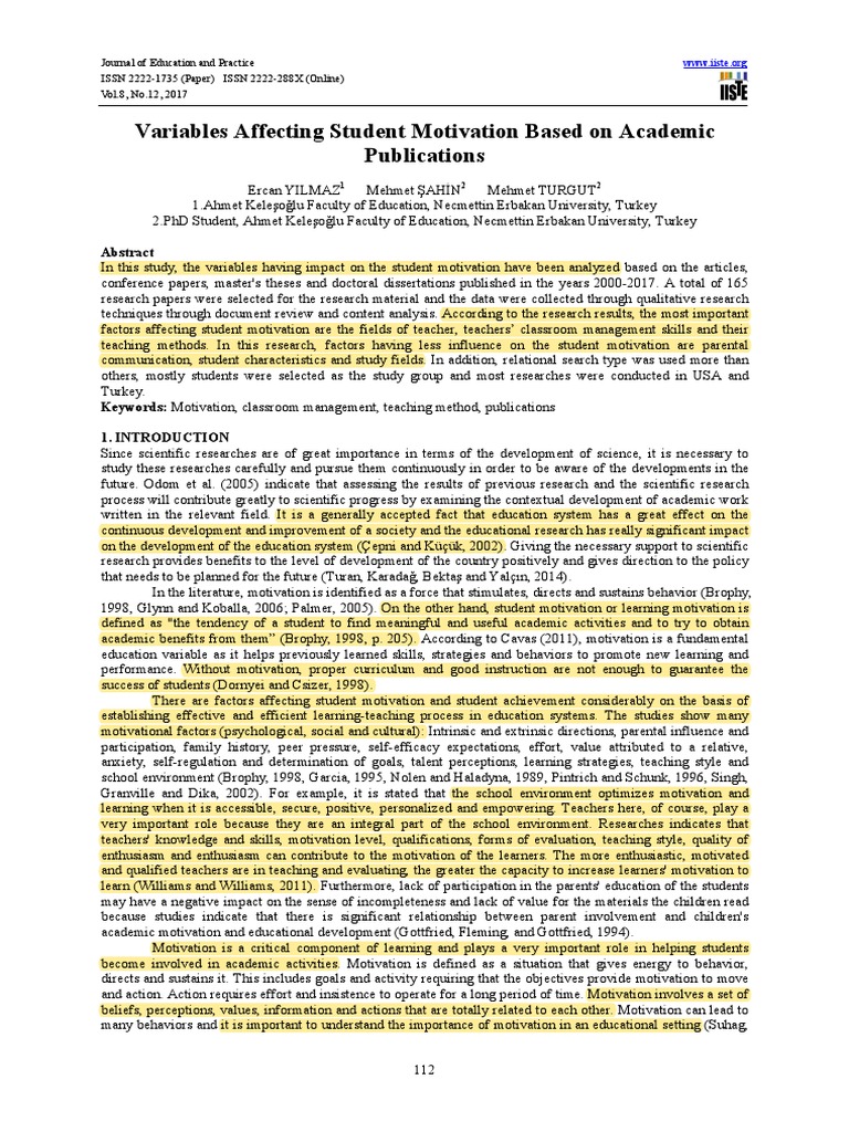 Factors Influencing Student Motivation | PDF | Motivation | Motivational
