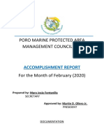 Poro Marine Protected Area Management Council Inc.: Accomplishment Report