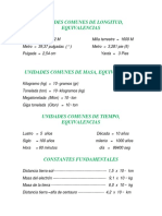 Unidades de longitud, masa y tiempo