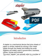 The Manufacturing Processes of StaplerS