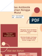 Efektivitas Antibiotik Pada Kuman Rongga Mulut: Nama: Syenia Ramandha NIM: 021811133077