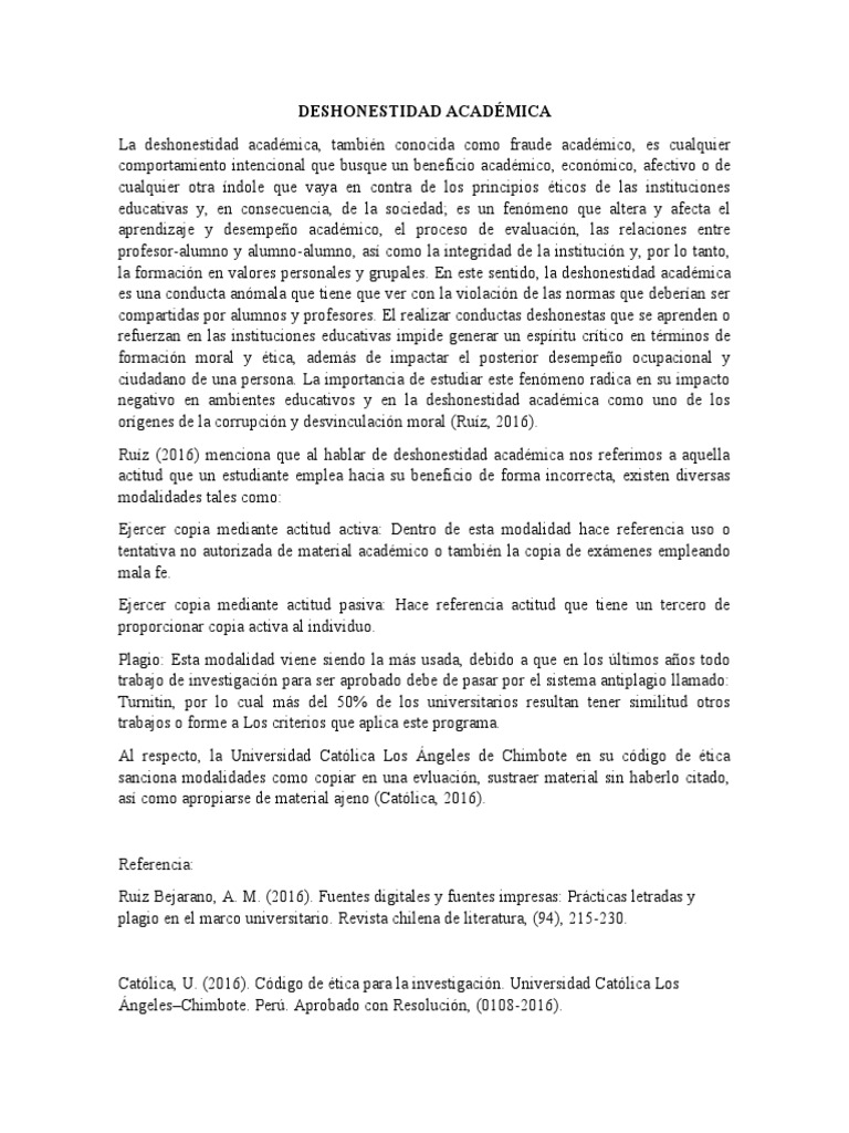 Actividad Id | PDF | Deshonestidad academica | Plagio