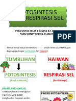 Nota Sains Tingkatan 1 KSSM Bab 2 Fotosintesis Dan Respirasi Sel