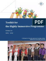Toolkit For The Highly Immersive Programme: Ministry of Education, Malaysia