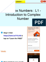 Complex Numbers: L1 - Introduction To Complex Number
