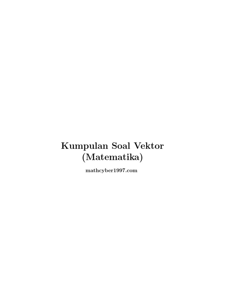 Vektor Matematika PDF | PDF | Metode & Bahan Ajar