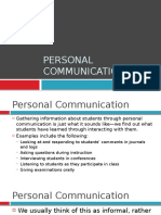 4 - Personal Communication