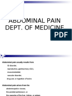 Abdominal Pain Dept. of Medicine