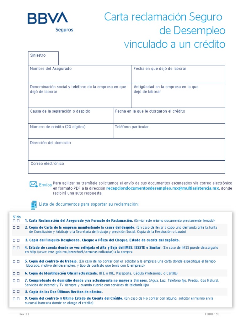 Carta Reclamacion Para Seguro De Desempleo Pdf Labor Business