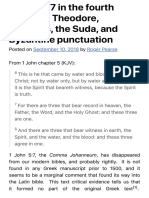 1 John 5:7 in The Fourth Century? Theodore, Diodorus, The Suda, and Byzantine Punctuation - Roger Pe