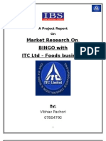 Market Research On BINGO With ITC LTD - Foods Business: A Project Report On