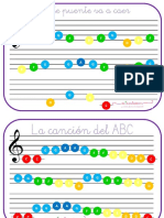 Tarjetas Partituras Campanas de Colores PDF