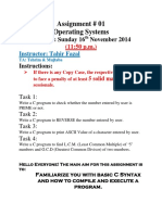 Assignment-01 Operating Systems
