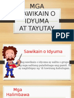 Mga Sawikain Idyoma