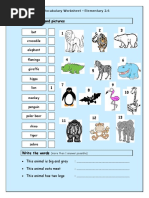 3771 Vocabulary Matching Worksheet Pets Pdf