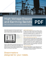 High Voltage Disconnectors and Earthing Switches en