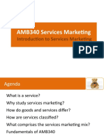 AMB340 Services Marketing - Lecture 1 - Introduction To Services Marketing 2020