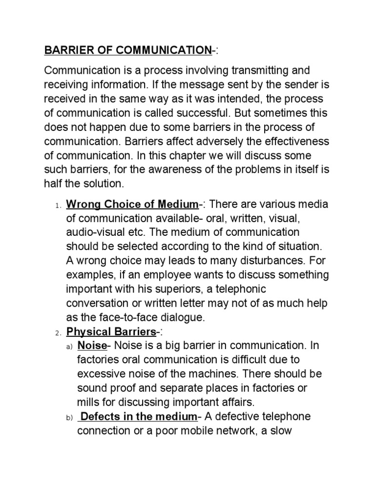 Notes on Barrier of Communication (1) Attitude (Psychology