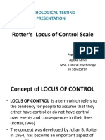 Rotter's Locus of Control Scale: Psychological Testing Presentation
