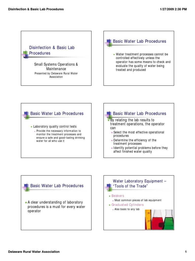 Disinfection Basic Lab Procedures PDF Chlorine Disinfectant