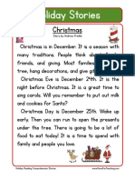 Holiday Stories Comprehension Christmas PDF