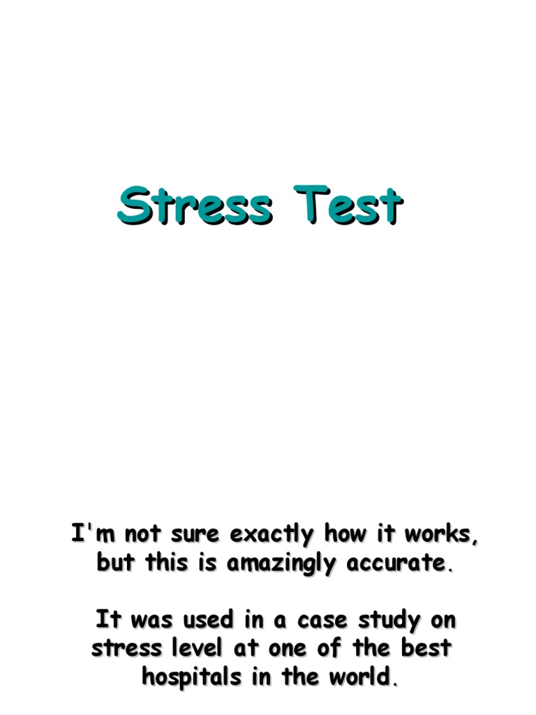 Stress Test | PDF | Wellness