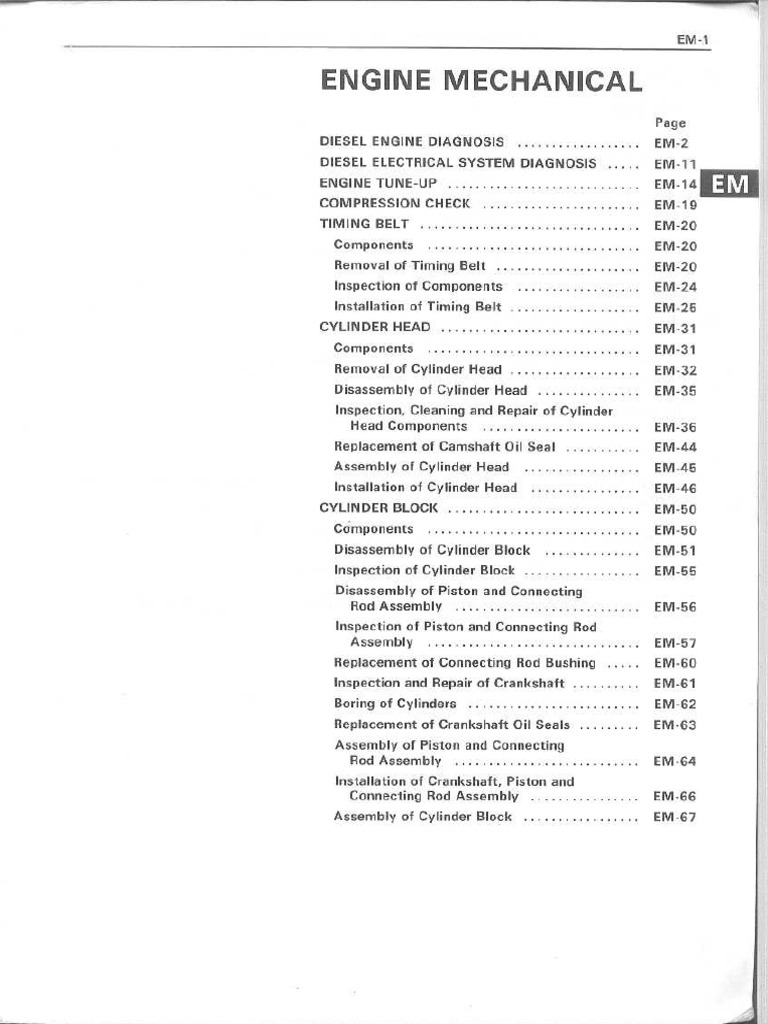 Toyota 2L Engine Mechanical PDF | PDF