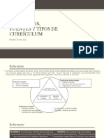 Referentes, Fuentes y Tipos de Currículum