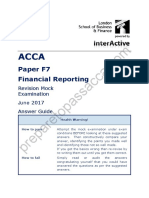 Paper F7 Financial Reporting: Revision Mock Examination June 2017 Answer Guide