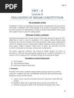 Unit - Ii Lesson 4 Philosophy of Indian Constitution