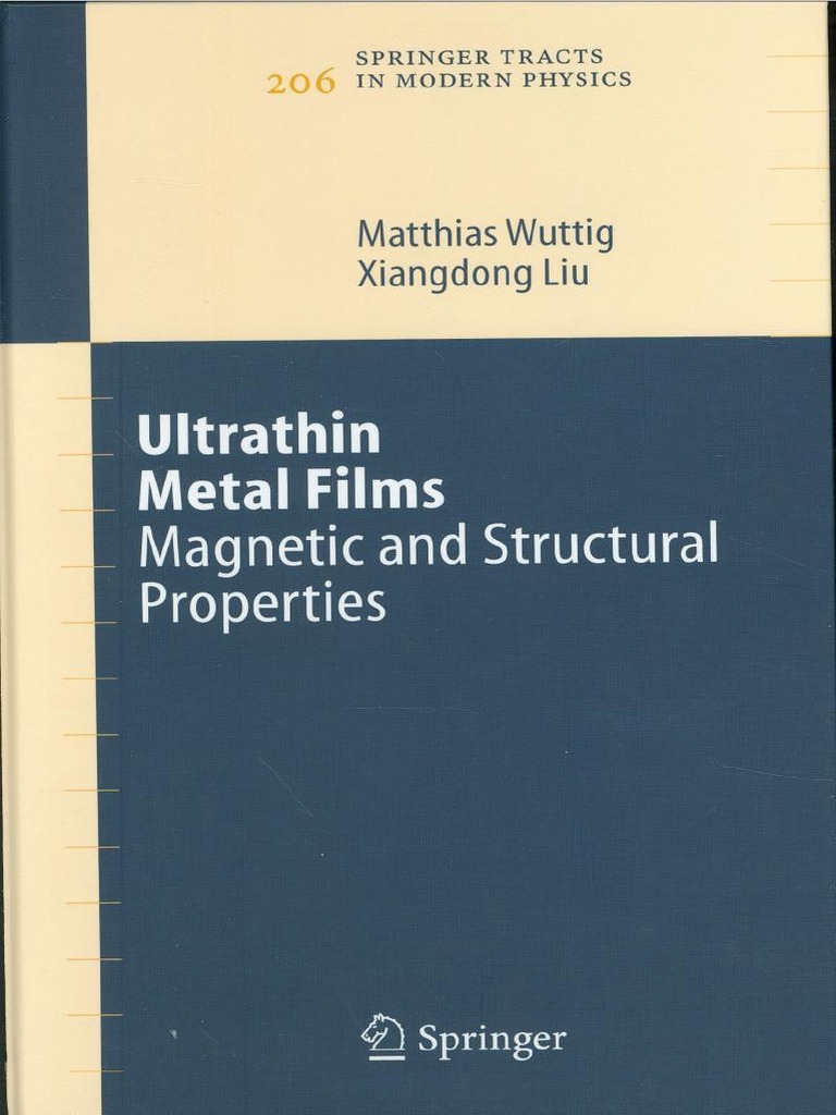 Ultrathin Metal Films - Magnetic and Structural Properties PDF