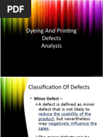 Dyeing and Printing Defects