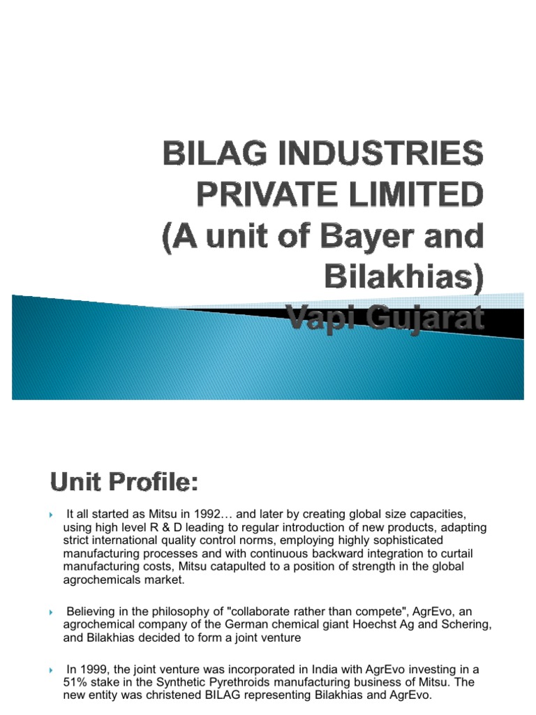Bayer and Bilakhia Group Overview | PDF | Bayer | Incineration