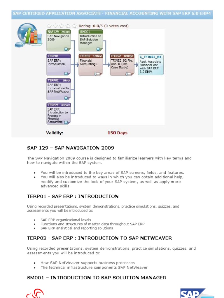 SAP ERP Navigation and Financial Courses | PDF | Financial Accounting ...